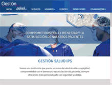 Tablet Screenshot of gestionsaludips.com